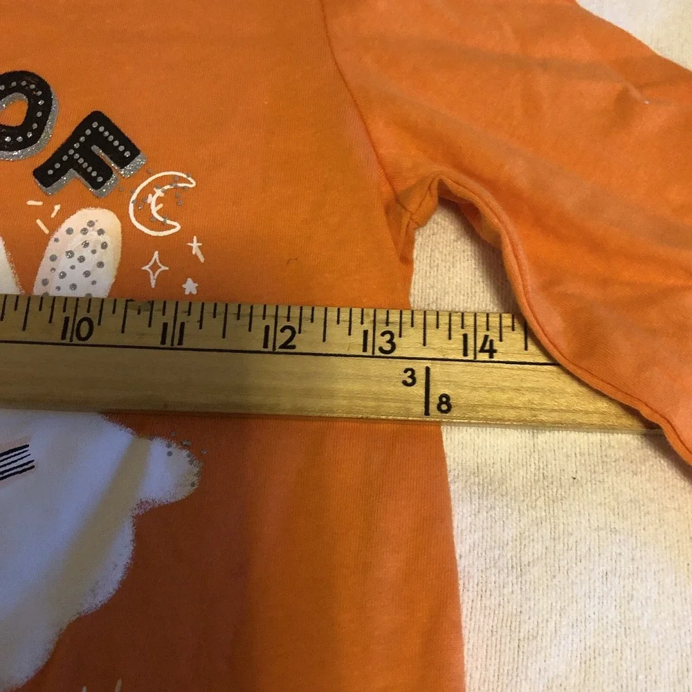 Carter's Halloween Orange Shirt Ghost Scene Trick-Or-Treat Kids 8/8A New W/Tag